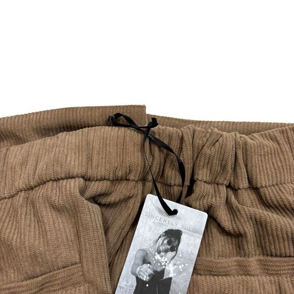 Brand new with Tags Sincerely Jules Lightweight Corduroy Pants Tan Size Large - Picture 5 of 14